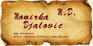 Momirka Đalović vizit kartica